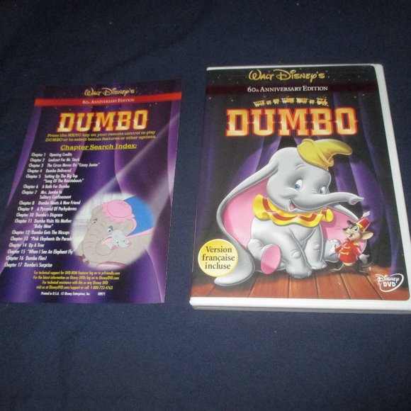 Walt Disney's Dumbo (DVD, 2001, 60th Anniversary Edition, Canadian Edition) - Picture 1 of 3